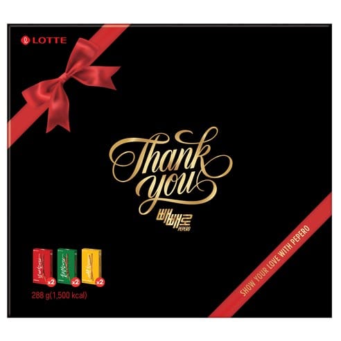 빼빼로 감사팩, 어제 12,900원 → 오늘 10,960원