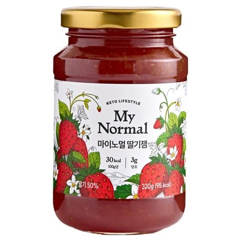 마이노멀 딸기잼, 어제 12,900원 → 오늘 9,980원